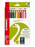 STABILO - Umweltfreundlicher Dreikant-Buntstift - GREENtrio - 12er Pack - 12