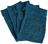 De Witte Lietaer 194686 Stephanie Waschlappen, Baumwolle, 4er Pack, Blaugrün, 15 x 22 x 1 cm