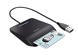 Trust Primo DNI Kartenlesegerät Personalausweis, Smartcard Leser, Konform mit FIPS 201, FIPS TAA und ISO 7816 Klasse A, B, C, Card Reader, 100 cm USB Kabel, Plug & Play, Schwarz
