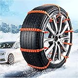 QSCVDEA Einstellbare Auto-Schneeketten Gummi-Nylon-Anti-Rutsch-Reifenketten Universelle Outdoor-Einfache Installation for SUV-Auto-LKW (Size : 20pcs)