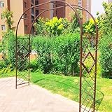 Metall Gartenbogen Rankhilfe - Stabile Rosen Klettertorbogen Laube für Kletterpflanzen - Outdoor Rankgitter Pergola Laube für Wege / Eingänge - Starke Rohrstütze