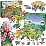 Dinosaurier -Adventskalender, Dinosaurierspielzeug 24 Tage Dinosaurier -Adventskalender mit außerordentlichem Accessoires LIFELICE DINOSAUS -Adventskalender 2024 für Kinder, Weihnachtskalender 2024