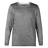 Schnittfestes T-Shirt Schnittfeste Schnittschutzkleidung Stufe 5 Schutzausrüstung Rundhalsausschnitt Langarm 5-stufige Schnittschutzweste(L)