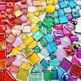 YEWCEP Mosaiksteine Zum Basteln, Mosaiksteine, Mosaik Bastelset Kinder, Mosaik, Mosaik Bastelset, für Heim Deko, Fotorahmen, Blumentöpfe, Spiegel & Kunsthandwerk (Ca.200g)