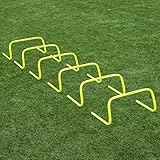 FORZA NWS Geschwindigkeitstrainings-/Agility-Hürden [6er-Pack] | 3 Größen – 15cm, 23cm, oder 30cm | Multisport-Ausrüstung | Fitness-Agility-Set | Fluoreszierend gelbes Trainingsgerät (23cm)