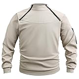 Herren Stehkragen Fleece Pullover Basic Winter Warm Halten Sweatshirt Fleecejacke Jumpers Slim Fit Atmungsaktive Fleecepullover Langarm Warmepullover Outdoor Winterpullover Mens