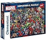 Clementoni 39411 Marvel Universe – 1000 Teile, Impossible Puzzle, Geschicklichkeitsspiel für die ganze Familie, farbenfrohes Legespiel, Erwachsenenpuzzle ab 14 Jahren