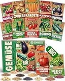 ZenGreens® - Bio Gemüsesamen Set - 12 Gemüse Samen für den einfachen Anbau im Garten, Balkon oder Hochbeet - ökologisches Saatgut - Pflanzensamen - Gemüsesamenset