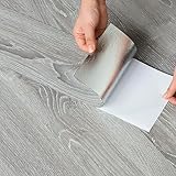 Homease PVC Bodenbelag Selbstklebend Verdickt (0.15cm) Holzmaserung Bodenfliesen mit Textur, Verschleißfest, Wasserdicht, Holz Platte Vinylboden für Küche, Wohnzimmer Balkon, 91x15cm 36 Stück 5m²