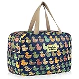 Aucuu Volle Größe Kulturbeutel, Reise Kulturbeutel, Kosmetiktasche Damen, Reise Make-up Taschen Organizer, Groß Waschtasche Make up Tasche mit Griff für Zubehör, für Damen Herren