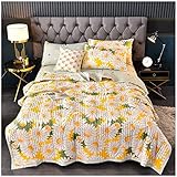 Generisch Sommer-Kühldecke, Sommer-Bettdecke, Einzel- und Doppeldecke, 100% Gewaschene Baumwolle, Bedruckte Bettdecke mit weicher Mikrofaser-Innenfüllung, leichte Ganzjahres-Daunen-Alternative, Bettd