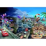 Sunny Decor | Disney | Fototapete CARS WORLD | 368 x 254 cm | Tapete, Wand Dekoration, Auto, Autorennen, McQueen, Kinderzimmer | SD400, Bunt