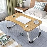 Laptop-Schreibtisch Home Office Schoßschreibtisch Laptop-Schreibtisch Multifunktionstisch Tragbarer Laptop Schoßschreibtisch Tablet Knietablett für Zuhause (Farbe: Braun b, Größe: 60 x 40 x 28 cm)