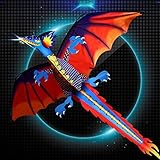 1 4 2 M Spring Dragon 3D Drachen Easy Flyer Inkl. 100 M Schnur Interaktives Outdoor Strand Hinterhof PlasSet Für Familienfreunde