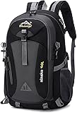 FSSPLJHYJ Wanderrucksack 40L Herren, Wasserdichter Rucksack, Damen Trekkingrucksack, Leicht Groß Reiserucksack, Outdoorrucksack mit Reflexstreifen Für Wandern, Radfahren, Klettern, Bergsteigen
