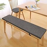 3CM Dicke Sitzauflage Sitzkissen Bank, Bankauflage Bankkissen, Waschbare Stuhlkissen Bankpolster, Gartenbank Auflage Outdoor, Sitzkissen Groß für Stuhl Boden Bürostuhl,Dunkelgrau, 80x40x3cm