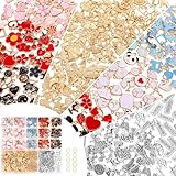 Funtopia 310 Stück Charms Anhänger Set, Gold Emaille Charms Set für Armband Halsketten DIY Basteln, Charms Schmuck für Geburtstag