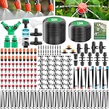 Forever Speed BewässerungsSystem 315PCS Garten Bewässerung Kit, 60M+15M Bewässerungsrohre, Tröpfchenbewässerung Sprühbewässerung Kühlsystem für Landschaft, Gewächshaus, Terrasse