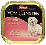 animonda Vom Feinsten Senior mit Putenherzen (22 x 150 g), Hundenassfutter für ältere Hunde ab 7 Jahren, Nassfutter für Hunde mit fein-stückigen Pasteten, Senior Hundefutter ohne Getreide