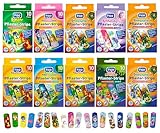 100x Kinderpflaster, 19 Motive, Klinisch getestet, Wasserabweisend, Pflaster Set für Mädchen und Jungs, Strips, bunte Pflaster