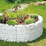 bellissa - Gabionen-Hochbeet rund Durchmesser 146cm außen 126cm innen, Höhe 40 cm - Feinmaschige Gabionenkörbe befüllbar - Witterungsbeständiges Gabionen-Hochbeet - DIY-Bausatz inkl. Trennfolie (L)
