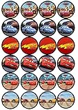 24 Muffin & Cupcake Aufleger Premium Esspapier Disney Pixar Cars C5