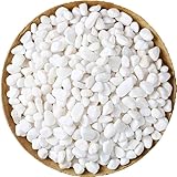 1kg Weiße Zierkiesel 6-9mm – Natursteine für Garten, Vasen & Grabdeko (Dekosteine, Pflanztopf-Füllung)