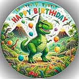 Tortenbild, mit dem Motiv: DINOSAURIER,Essbares Foto für Torten, Fondant,Tortenaufleger Ø 20cm DINOSAURIER K 100