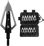 biubiusot 12er Pfeilspitzen 100 Körnern Jagdspitzen Armbrust Erwachsene Jagd Pfeile für Bogenschießen Carbonpfeile Glasfaserpfeil Compoundbogen Bogen mit Aufbewahrungsbox (D)