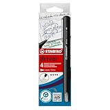 STABILO Premium-Fineliner - 4er Pack - grün, rot, blau, schwarz