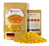 Bienenbiya® 100% Reine Bienenwachs Pastillen (100g) ohne Zusatzstoffe, natürliches Beeswax für Salben,Kosmetika,Seifen,Kerzenherstellung und Leder-/Holzpflege