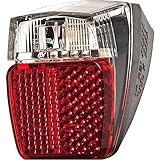 Herrmans LED-Rücklicht H-Trace Mini Dynamo mit Standlichtfunktion schwa +Flicken