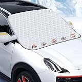 HUYIYUAN Windschutzscheibe Abdeckung für Audi RS Q8 (4M, Facelift 2024) 2024-, für EIS und Schnee Auto Windschutzscheibe Schnee Abdeckung 4-Schicht-Schutz für Schnee Weiß