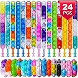 Ainiv Pop Armband, 24 Stück Pop Push It, Pop Bubble Fidget Armband Spielzeug, Armband Kinder Set, Fidget Toys Set, Simple Fidget Toy Armband, Baby Sensory Toy für Kinder/Erwachsene