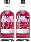Absolut Raspberri Vodka mit Himbeeren (Packung mit 2)