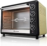 Backofen Minibackofen Heißluftfritteuse Elektrischer Ofen, Multifunktions-60-Liter-Haushalts-Rotationsgabeln, unabhängige Temperaturregelung, große Kapazität, Mini-Öfen, Toaster, Ofen, Luftfritteuse,