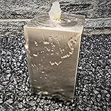 Pflanzen Kölle Eckiger Säulenbrunnen aus matt gebürstetem Edelstahl mit Beleuchtung, Becken und Pumpe 40 x 20 cm