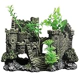 SLOCME Aquarium-Dekoration, mittelalterliche Harzschloss, Aquarium-Landschaft Ornament, Schlossunterstand für Aquarien, Dekorationen von Betta Fischversteck