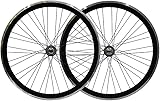 Fahrrad-Radsatz Fixie-Räder 700c 40mm Felgen Single Speed ​​V-Bremse vorne und hinten Fixed Gear 13 Zähne 32/36H Nabensatz for Kinderfahrrad Faltrad BMX(Silver_700c)