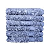 Hencely Handtücher, Waschlappen 6er Set (30,5 x 30,5 cm) Weiche türkische Baumwolle Badetuch-Kollektion Hoch saugfähig und schnell trocknend Geschirrtuch Waschlappen (Waschlappen 6er-Pack, Blau)