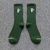DJMJHG Herbst Winter Einfarbige Baumwollsocken Astronautenstickerei Lange Socken Kreative Süße Straßensportsocken 5 Paar 8