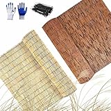 Schilfrohrmatte Natur Schilfmatte Sichtschutz Sonnenschutz Weidenmatte Für Gartenzaun, Trennwand, Home Bar, Decke Mit Kabelbindern