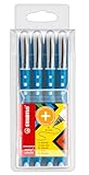 STABILO Tintenroller worker+ colorful - medium - 4er Pack - blau