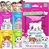 7Days Gesichtsmasken, Hautpflege-Geschenkset – Blattmasken-Set, feuchtigkeitsspendend, beruhigend, erfrischend, niedliches Gesichtsmasken-Set für Frauen Korean Skincare