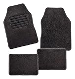 CarFashion 257704 Misano, Universal Auto Fußmatte Velour, Automatte für Fast alle Auto, 4-teiliges Fussmatten Set mit schwarzer Einfassung