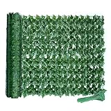 Wivico Künstlicher Efeu Hecken Sichtschutz mit Efeu-Blättern,Hecke Zaun,150x300 cm Balkondeko,Privatsphäre-Abgrenzung mit künstlichem Grün