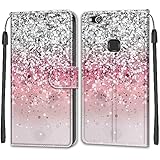 Handyhülle für Huawei P10 Lite Hülle, Klapphülle mit [Standfunktion] [Kartenfach] Huawei P10 Lite Hülle Kunstleder Handytasche für Huawei P10 Lite