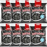 Nordthy Lakritz Süß Zuckerfrei 8 x 75g (600g) – Dänische Süßigkeiten ohne Zucker – Kalorienarme Lakritze – Diabetiker Süßigkeiten inkl. Naschwerk® Sticker