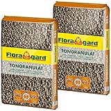 Floragard Blähton Tongranulat 50 L (2×25 L) – natürliches Drainagematerial & Hydrokultursubstrat für Töpfe, Kübel, Zimmerpflanzen & Pflanzkästen – verhindert Staunässe, sorgt für Gute Belüftung