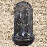 Gartenbrunnen Wandbrunnen Brunnen Zierbrunnen Zimmerbrunnen Springbrunnen Brunnen 230V mit LED-Licht Wasserfall Wasserspiel für Garten